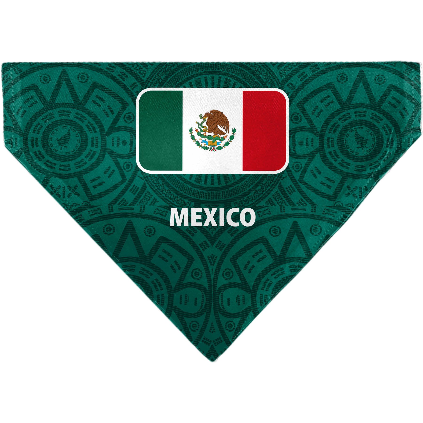 Buckle-Down Global Soccer Cup Series Spirit Flag Slip On Collar Dog Bandana, 50-in chest, Mexico