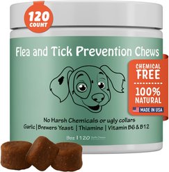 Colorado Dog Company EcoFlea All Natural Flea & Tick Prevention for Dogs, 120 Chewable Treats