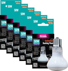 Arcadia Reptile GoldenSun Reptile Basking Flood Light Bulk Pack, 50-watt, 6 count