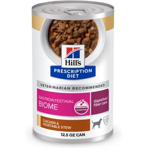 Hill's Prescription Diet Gastrointestinal Biome Chicken & Vegetable Stew Wet Dog Food, 12.5-oz, case of 12