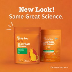 Zesty Paws Hairball Mousse Chicken Flavored Lickable Hairball Control Supplement for Cats, 14 count slide 2 of 9
