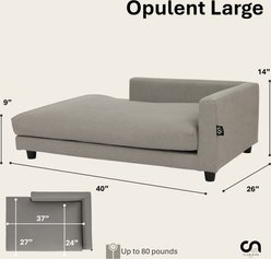 Club Nine Pets Opulent Collection Orthopedic Furniture Style Sofa Dog Bed, Slate slide 2 of 9