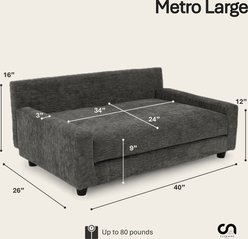 Club Nine Pets Metro Orthopedic Cat & Dog Bed, Charcoal, Large slide 2 of 9