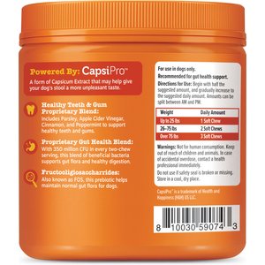 Zesty Paws Chew No Poo Chicken Flavored Soft Chews Coprophagia Stool Eating Deterrent Digestive Supplement for Dogs, 90 count