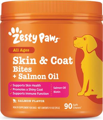 Zesty Paws Skin & Coat Bites packaging