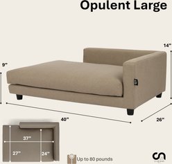 Club Nine Pets Opulent Collection Orthopedic Furniture Style Sofa Dog Bed, Sand slide 2 of 9
