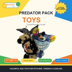 Scoochie Pet Predator Dog Toy, 3 count slide 2 of 5