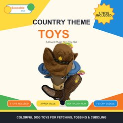 Scoochie Pet Country Theme Dog Toy, 3 count slide 2 of 5