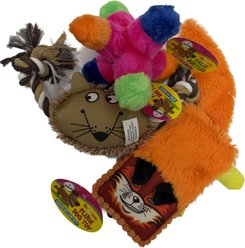 Scoochie Pet Cat & Mouse Dog Toy, 3 count