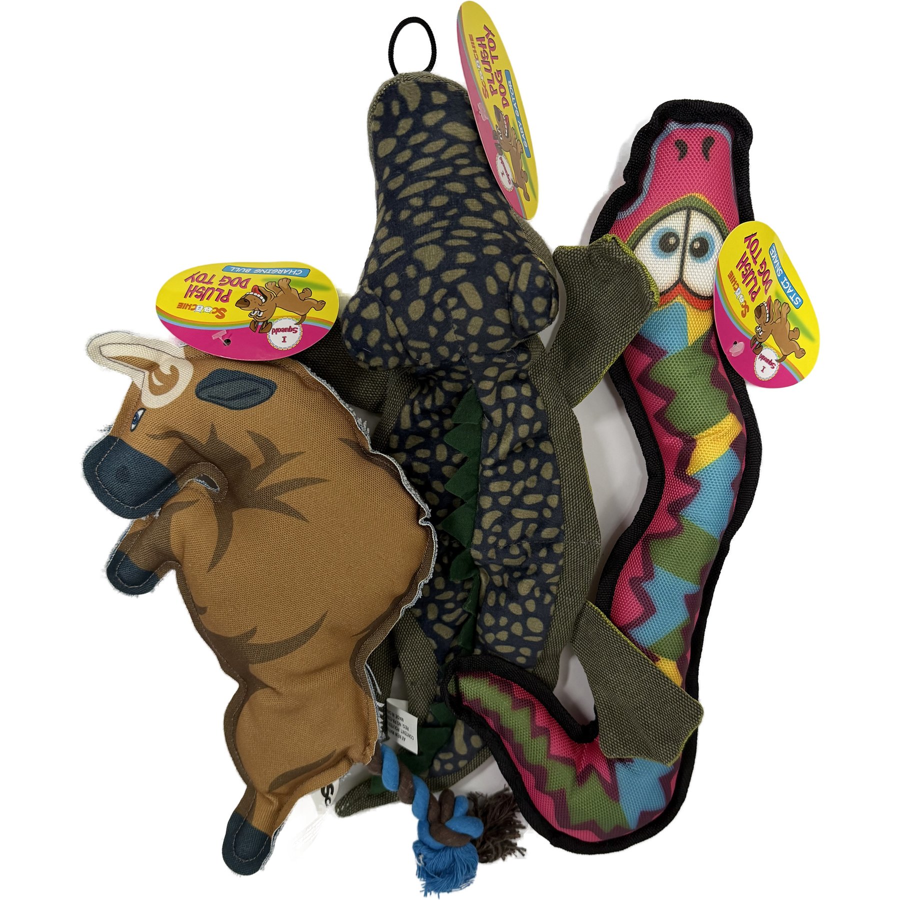 Scoochie Pet Fun Plush Best Seller Dog Toy, 3 count