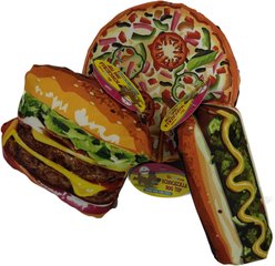 Scoochie Pet Off the Kid's Menu Dog Toy, 3 count