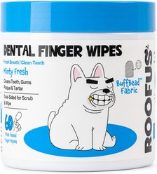 Roofus Mint Dog Dental Wipes, 60 count
