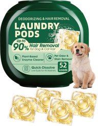 Seedshub Hair Removing & Deodorizing Dog Laundry Pods, 52-loads tub, Green