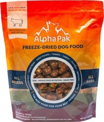 AlphaPak Raw Grass-Fed Beef Recipe Freeze-Dried Dog Food, 16-oz bag