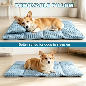Golopet Cooling Pad Washable Dog Crate Mat, Blue, Large: 35 x 23-in