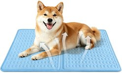 Golopet Detachable Washable Cooling Dog Crate Mat, Blue, Medium: 34 x 23-in