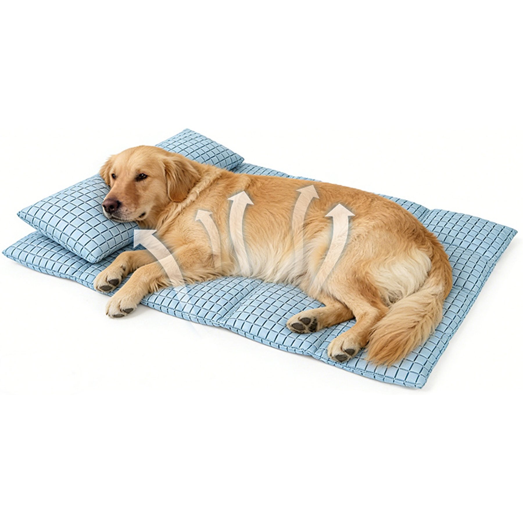Golopet Cooling Pad Washable Dog Crate Mat, Blue, X-Large: 47 x 30-in