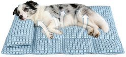 Golopet Cooling Pad Washable Dog Crate Mat, Blue, Large: 35 x 23-in
