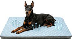 Golopet 2-in-1 Cooling Mat with Ice Pack Dog Crate Mat, Blue, Large: 34 x 23-in