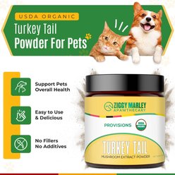ZMA Pets Fruiting Body Extract Turkey Tail & Mushroom Flavored Powder Immune Supplement for Dogs & Cats, 3.17-oz jar slide 2 of 6