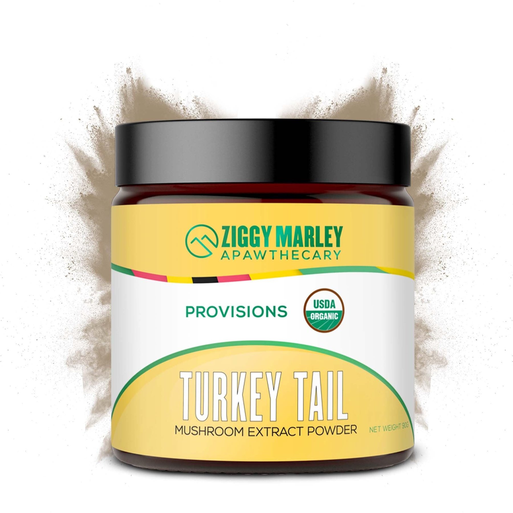 ZMA Pets Fruiting Body Extract Turkey Tail & Mushroom Flavored Powder Immune Supplement for Dogs & Cats, 3.17-oz jar