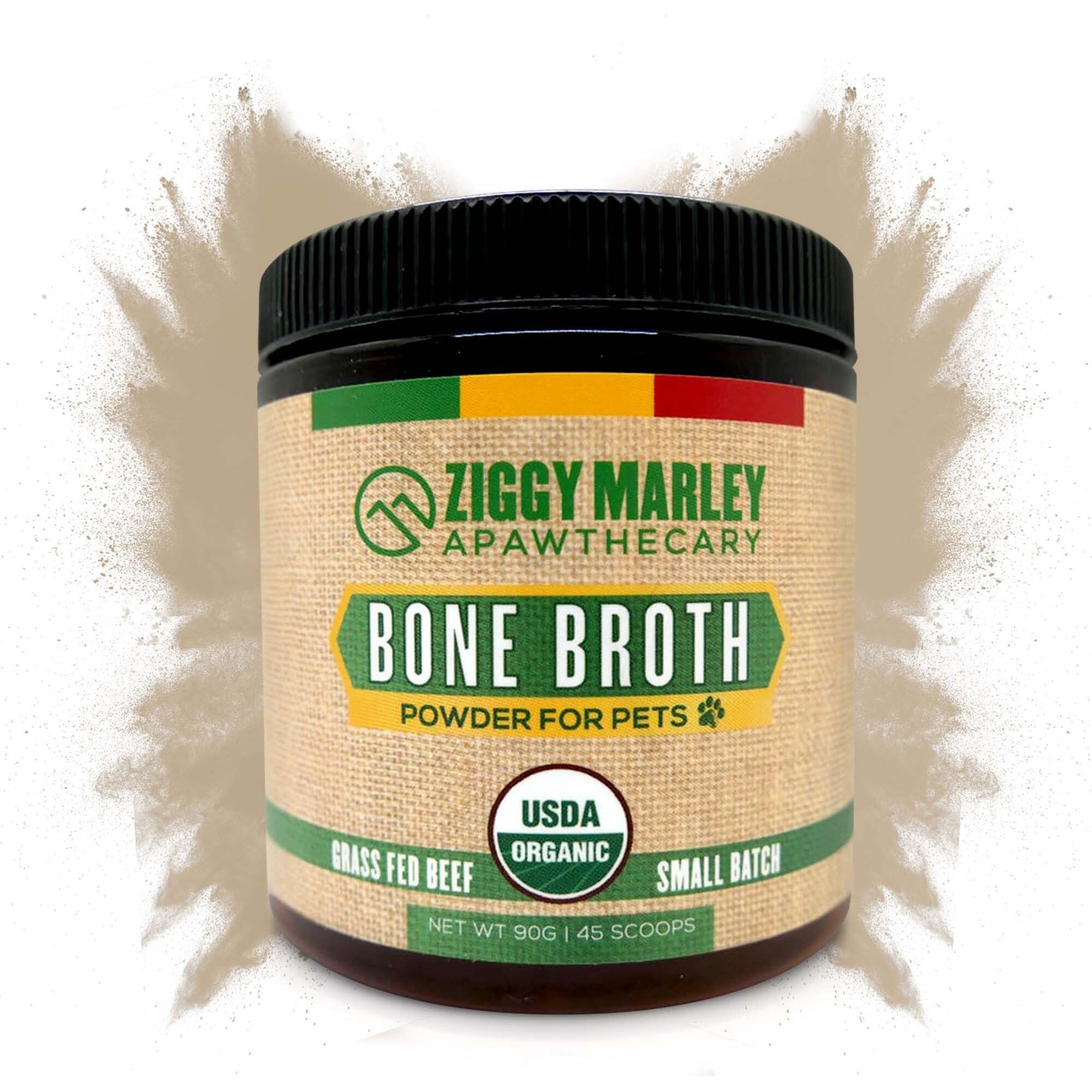 ZMA Pets Organic Bone Broth Appetite Stimulation Beef Flavored Powder Joint Supplement for Dogs & Cats, 3.17-oz jar