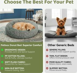 HOMAGICO Calming Removable Cover Bolster Dog & Cat Bed, Grey, Medium slide 2 of 6