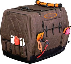 Mud River Dixie Insulated Dog Kennel Cover, Brown, 32 x 23 x 25-in