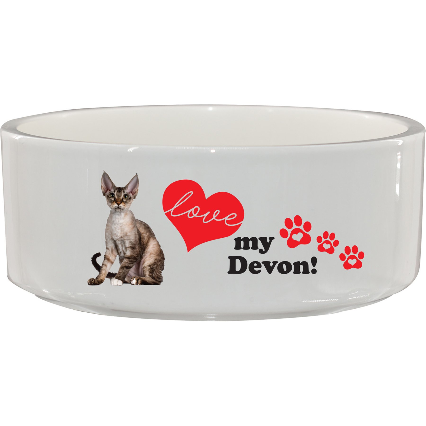 The Memory Company I Love My Devon Rex Ceramic Pet Bowl, 3.75-cups