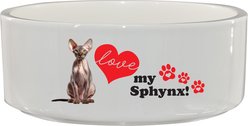 The Memory Company I Love My Sphynx Ceramic Pet Bowl, 3.75-cups