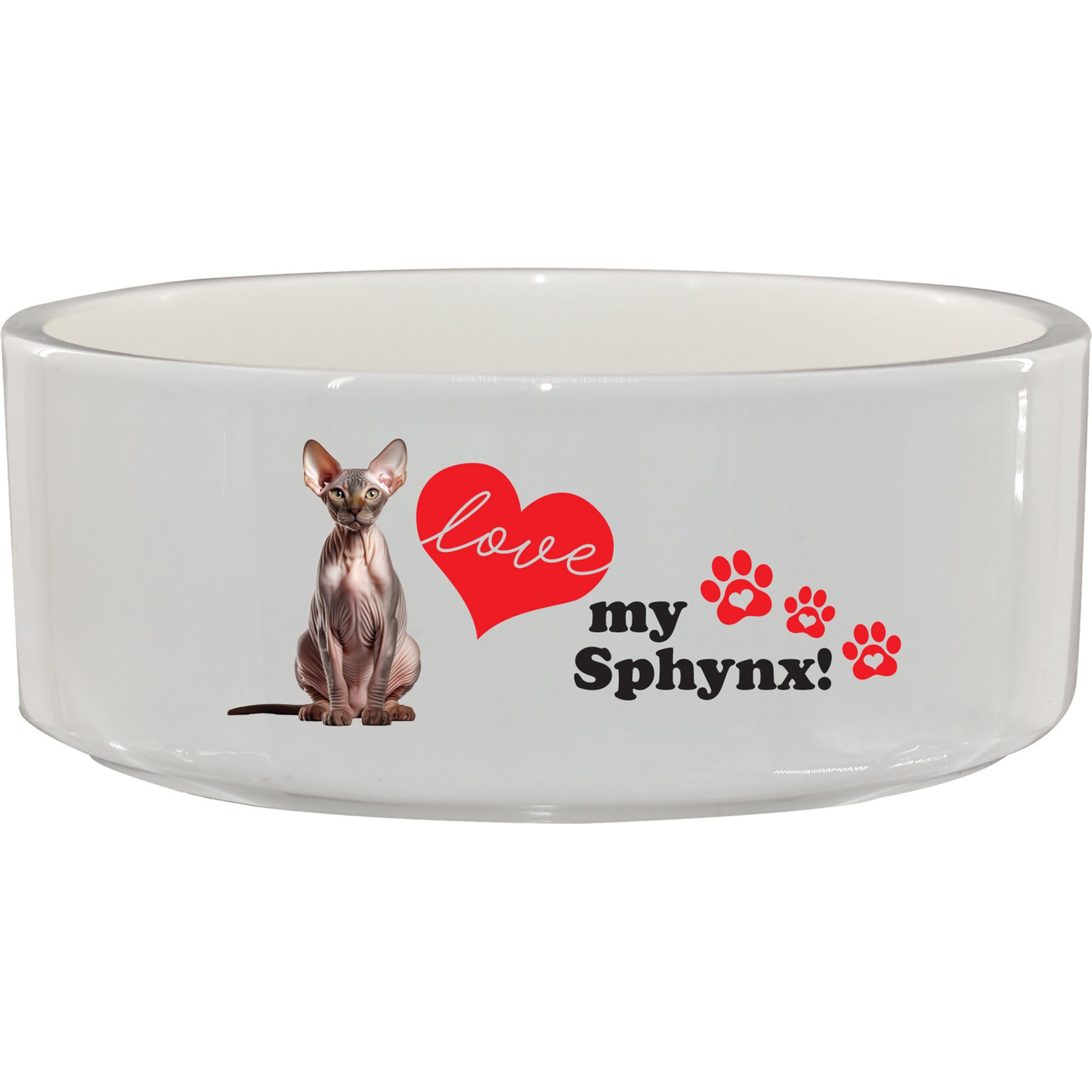The Memory Company I Love My Sphynx Ceramic Pet Bowl, 3.75-cups