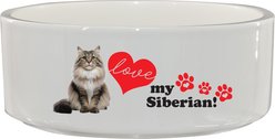 The Memory Company I Love My Siberian Ceramic Pet Bowl, 3.75-cups