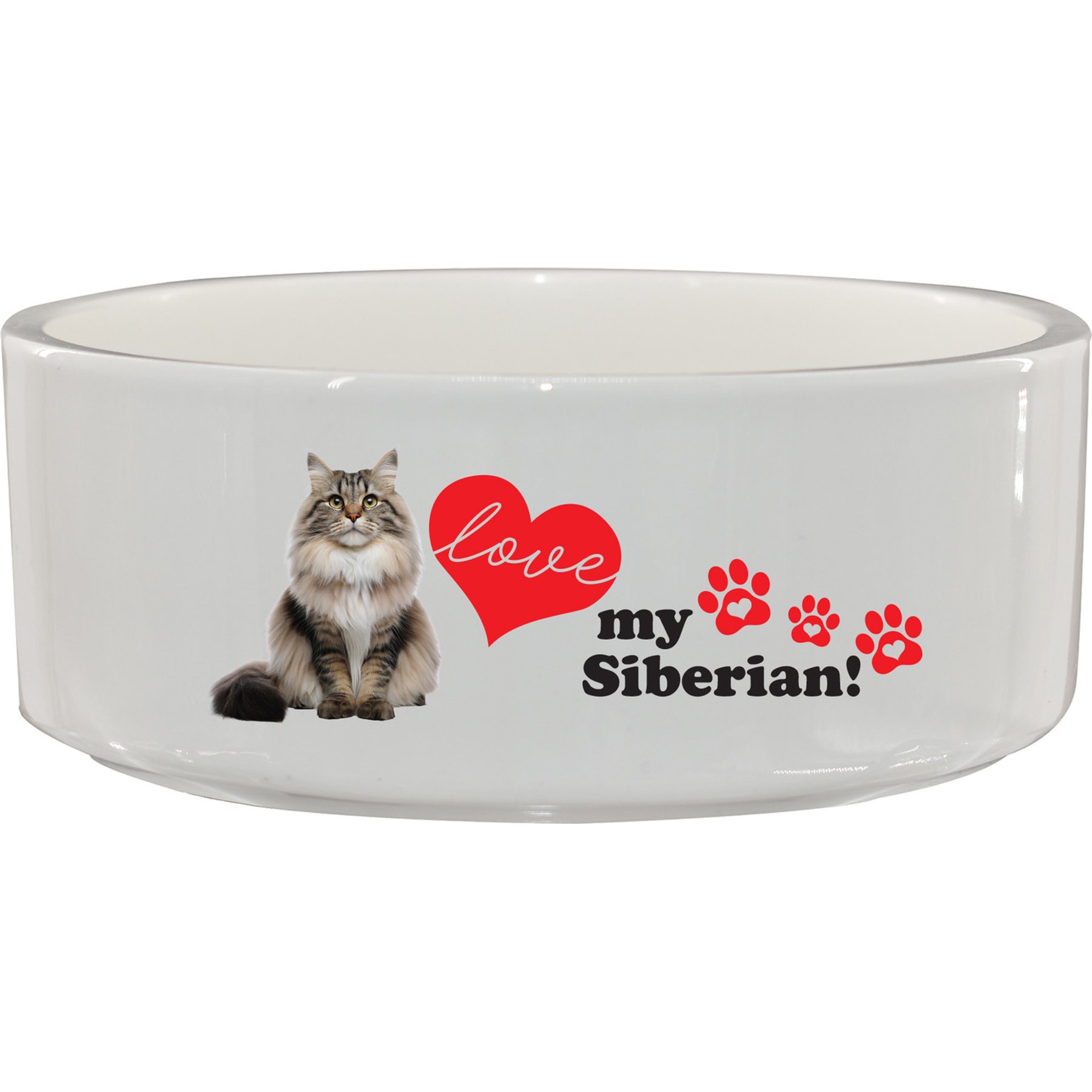 The Memory Company I Love My Siberian Ceramic Pet Bowl, 3.75-cups