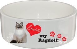 The Memory Company I Love My Ragdoll Ceramic Pet Bowl, 2.5-cups