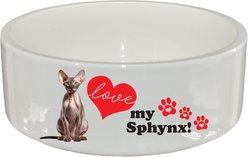 The Memory Company I Love My Sphynx Ceramic Pet Bowl, 2.5-cups