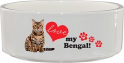 The Memory Company I Love My Bengal Ceramic Pet Bowl, 3.75-cups