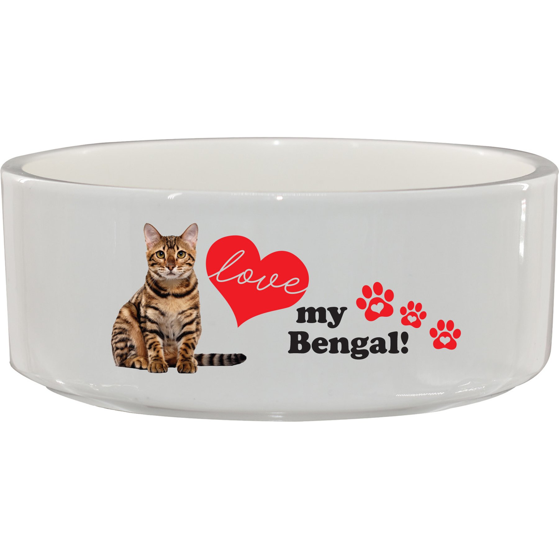 The Memory Company I Love My Bengal Ceramic Pet Bowl, 3.75-cups
