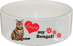 The Memory Company I Love My Bengal Ceramic Pet Bowl, 2.5-cups