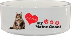 The Memory Company I Love My Maine Coon Ceramic Pet Bowl, 3.75-cups
