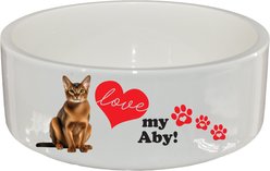 The Memory Company I Love My Abyssinian Ceramic Pet Bowl, 2.5-cups