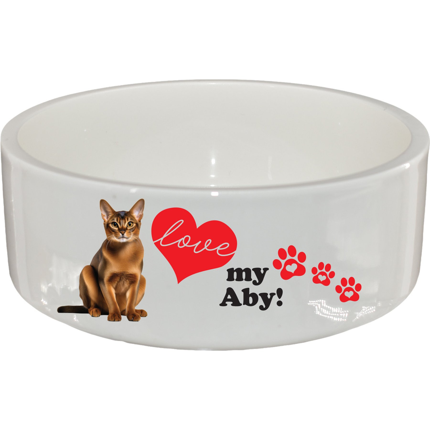 The Memory Company I Love My Abyssinian Ceramic Pet Bowl, 2.5-cups
