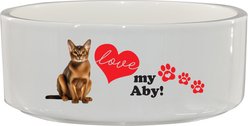 The Memory Company I Love My Abyssinian Ceramic Pet Bowl, 3.75-cups