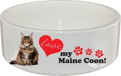 The Memory Company I Love My Maine Coon Ceramic Pet Bowl, 2.5-cups