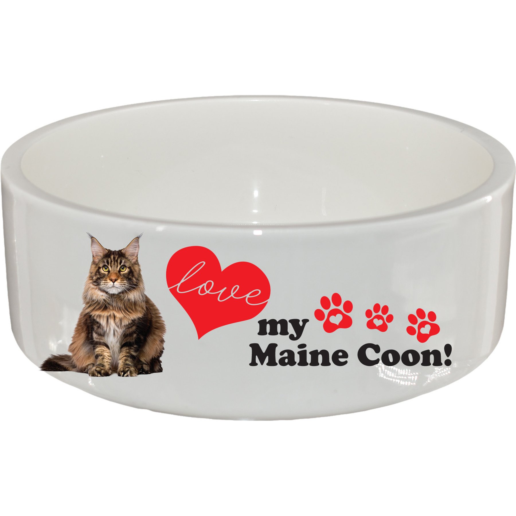 The Memory Company I Love My Maine Coon Ceramic Pet Bowl, 2.5-cups