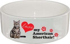 The Memory Company I Love My American Shorthair Ceramic Pet Bowl, 2.5-cups