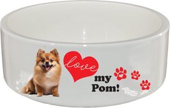 The Memory Company I Love My Pomeranian Ceramic Pet Bowl, 2.5-cups