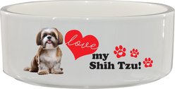 The Memory Company I Love My Shih Tzu Ceramic Pet Bowl, 3.75-cups