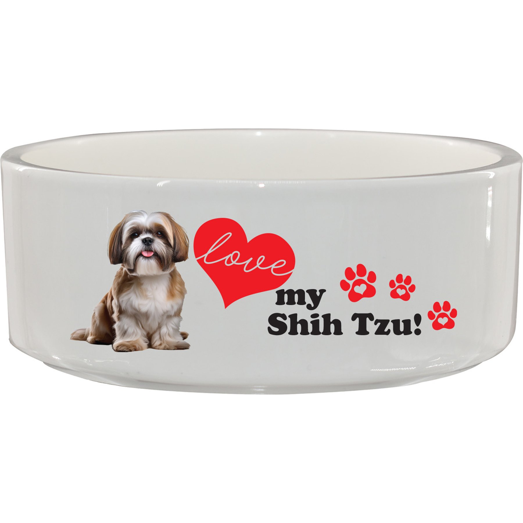 The Memory Company I Love My Shih Tzu Ceramic Pet Bowl, 3.75-cups