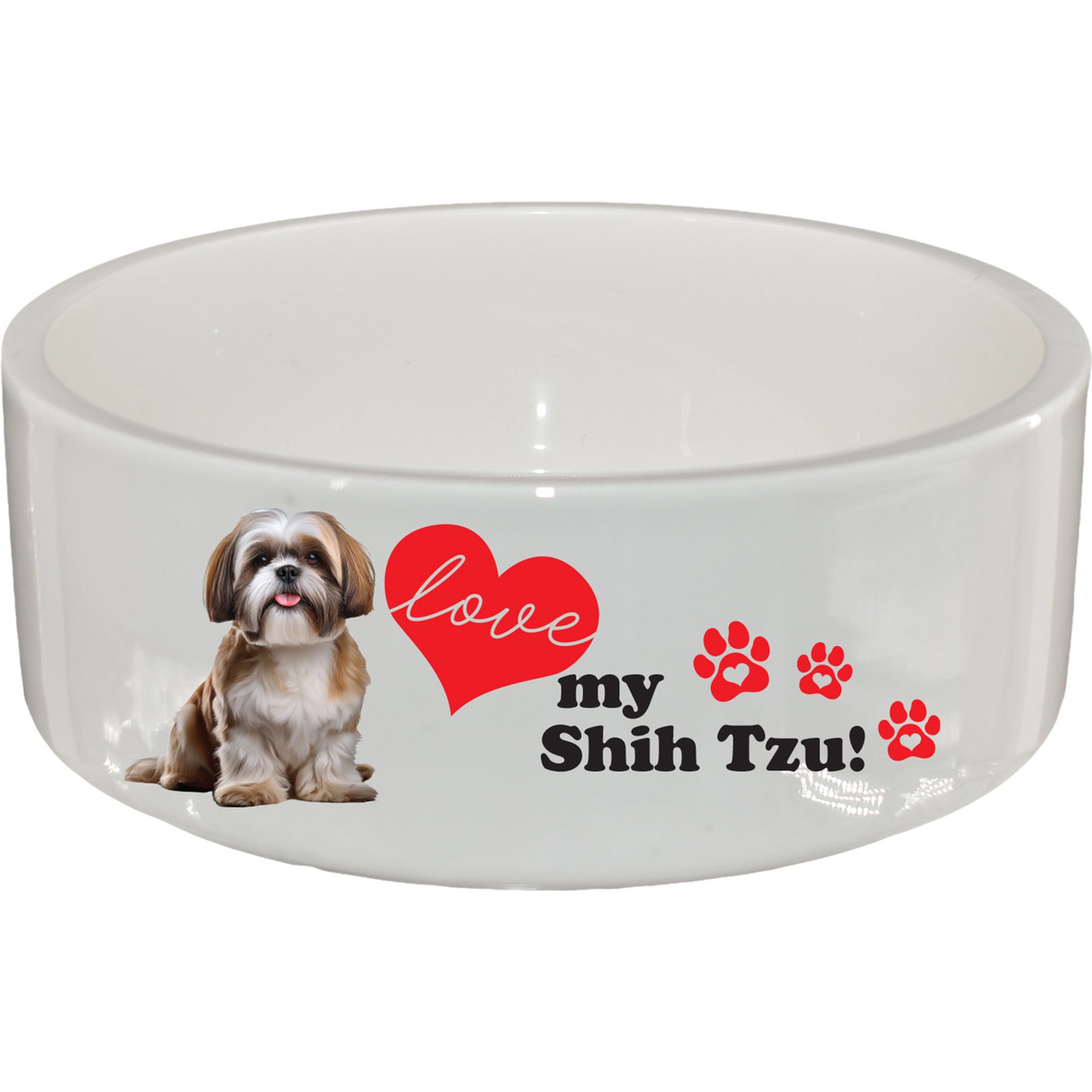 The Memory Company I Love My Shih Tzu Ceramic Pet Bowl, 2.5-cups