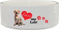 The Memory Company I Love My Labrador Ceramic Pet Bowl, 3.75-cups